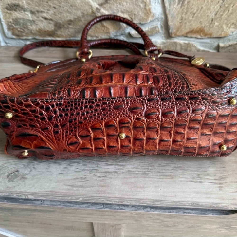 Brahmin Louise Pecan Satchel Dillard 75th Anniversary Melbourne Collection - Picture 4 of 9